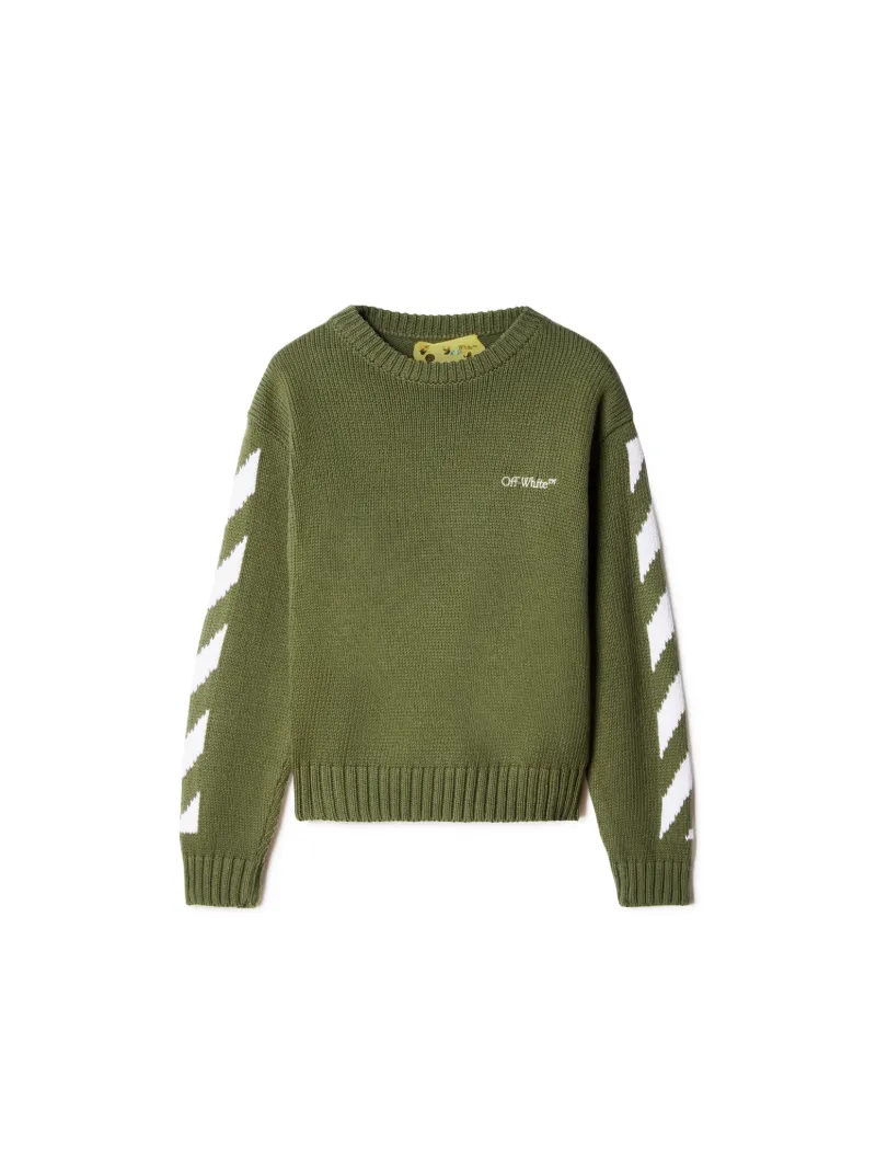 Klassischer Pfeil Strickjacke mit Rundhalsausschnitt