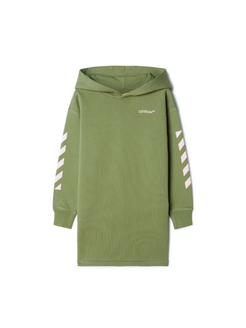 Klassisches Hoodiekleid mit Pfeil und Reißverschluss