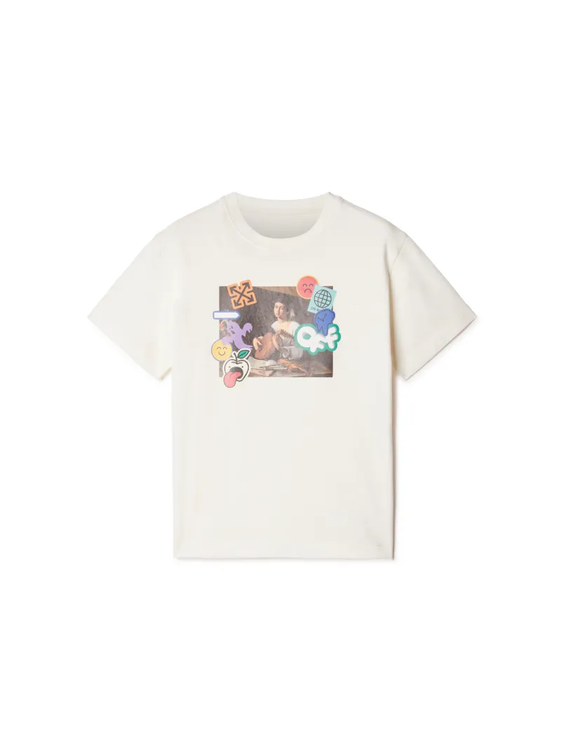 Kurzärmeliges T-Shirt mit Bilder-Aufdruck