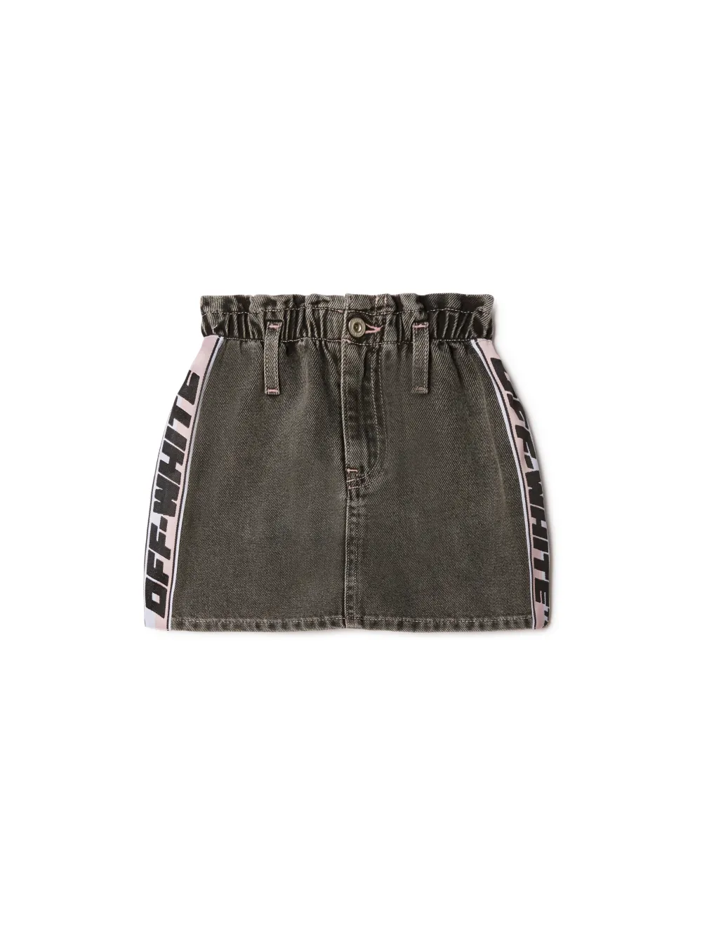 LOGO BAND DENIM SKIRT in grey OffWhite™ Official US