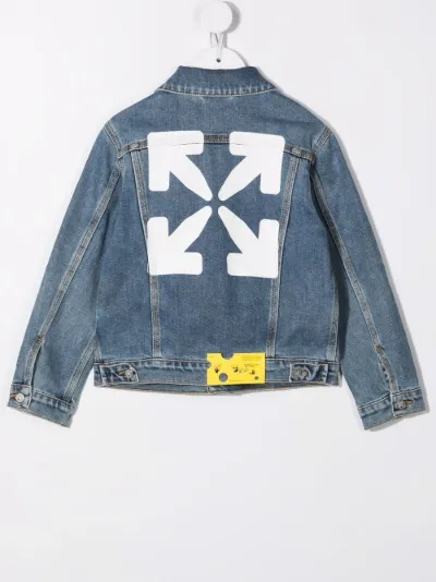 off white blue denim jacket