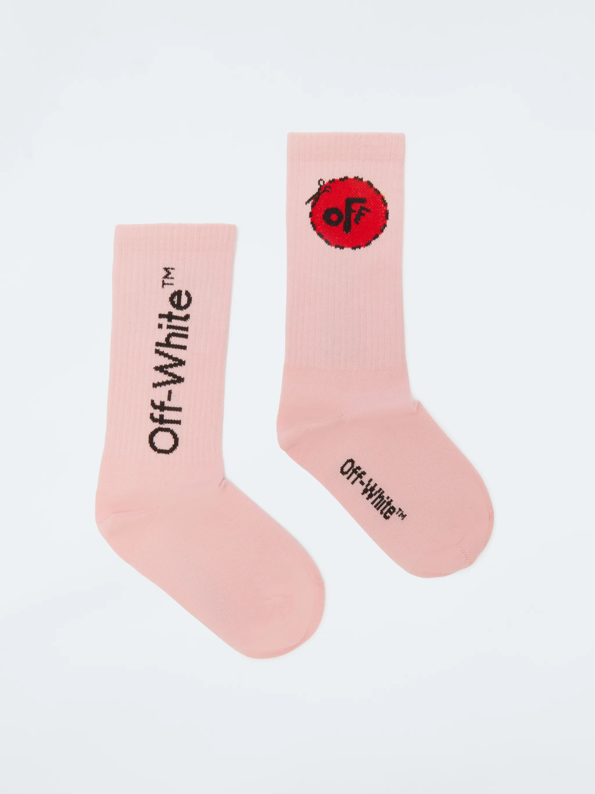 off white socks pink