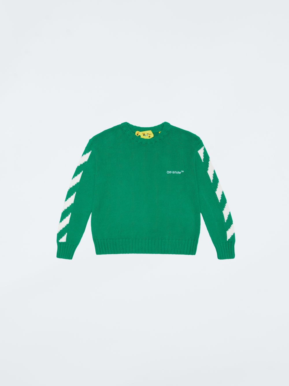 OFF HELVETICA SWEATER in green | Off-White™ Official TV