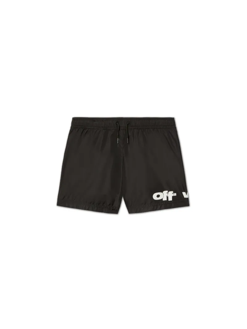 OFF SPLIT SWIM SHORTS