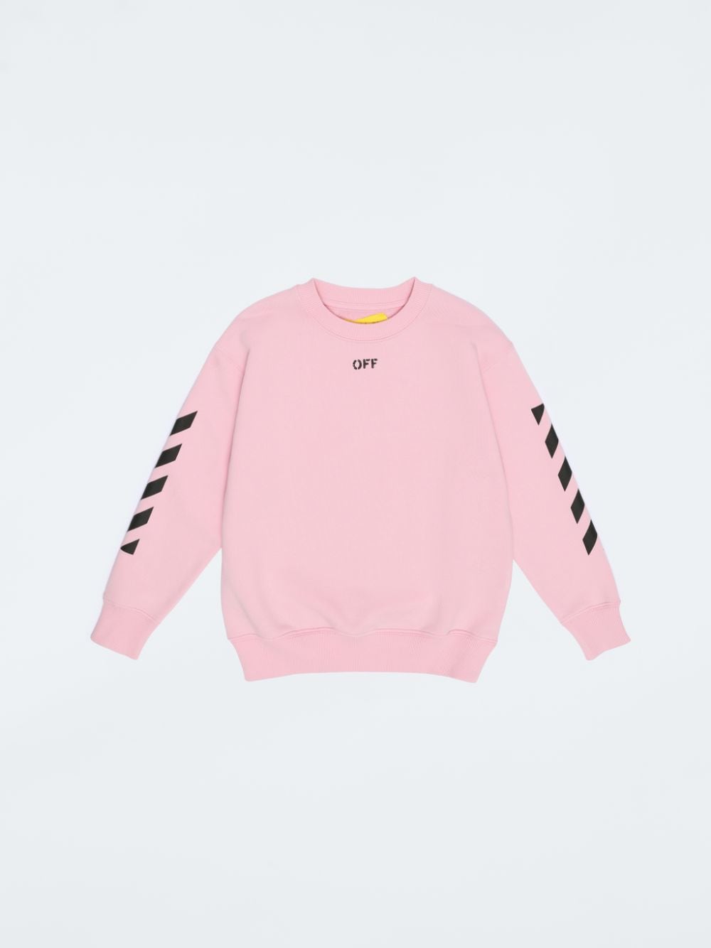 Pink off outlet white sweatshirt