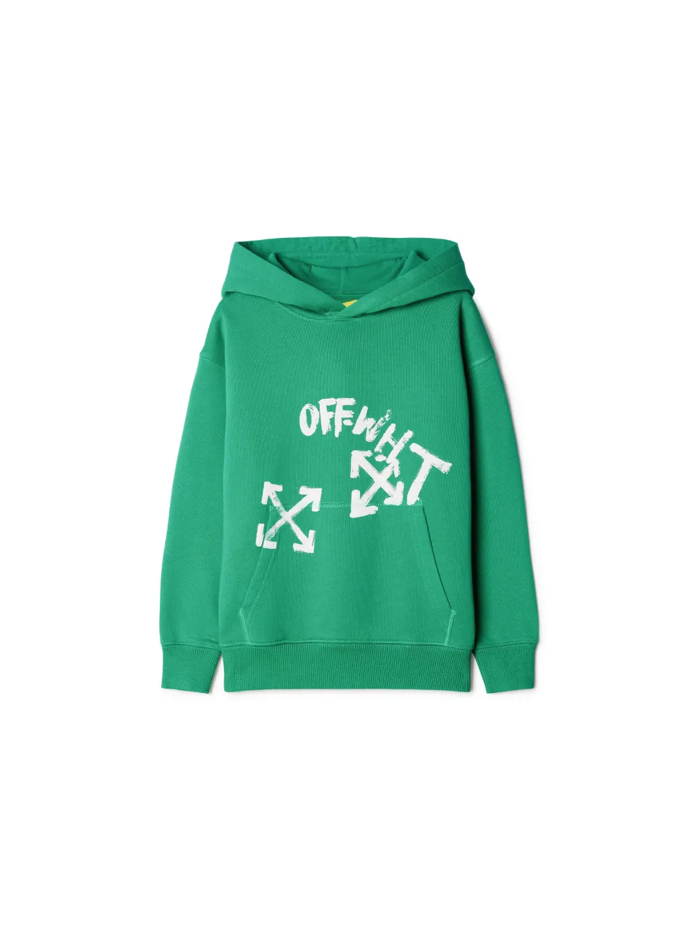 PAINT SCRIPT HOODIE in green Off White Official US