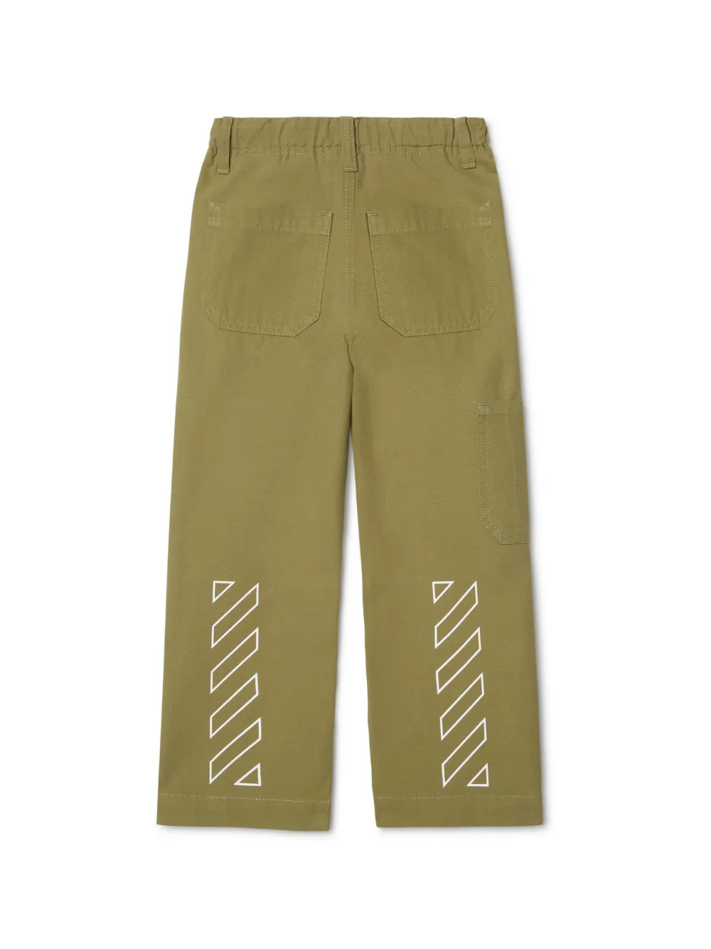 PANTALONI WORKER VERDE MILITARE CON LOGO OFF