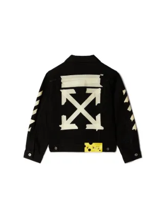 Off white 2025 denim jacket black