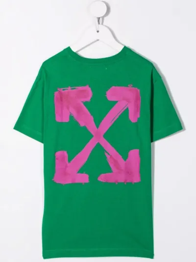 off white green tee