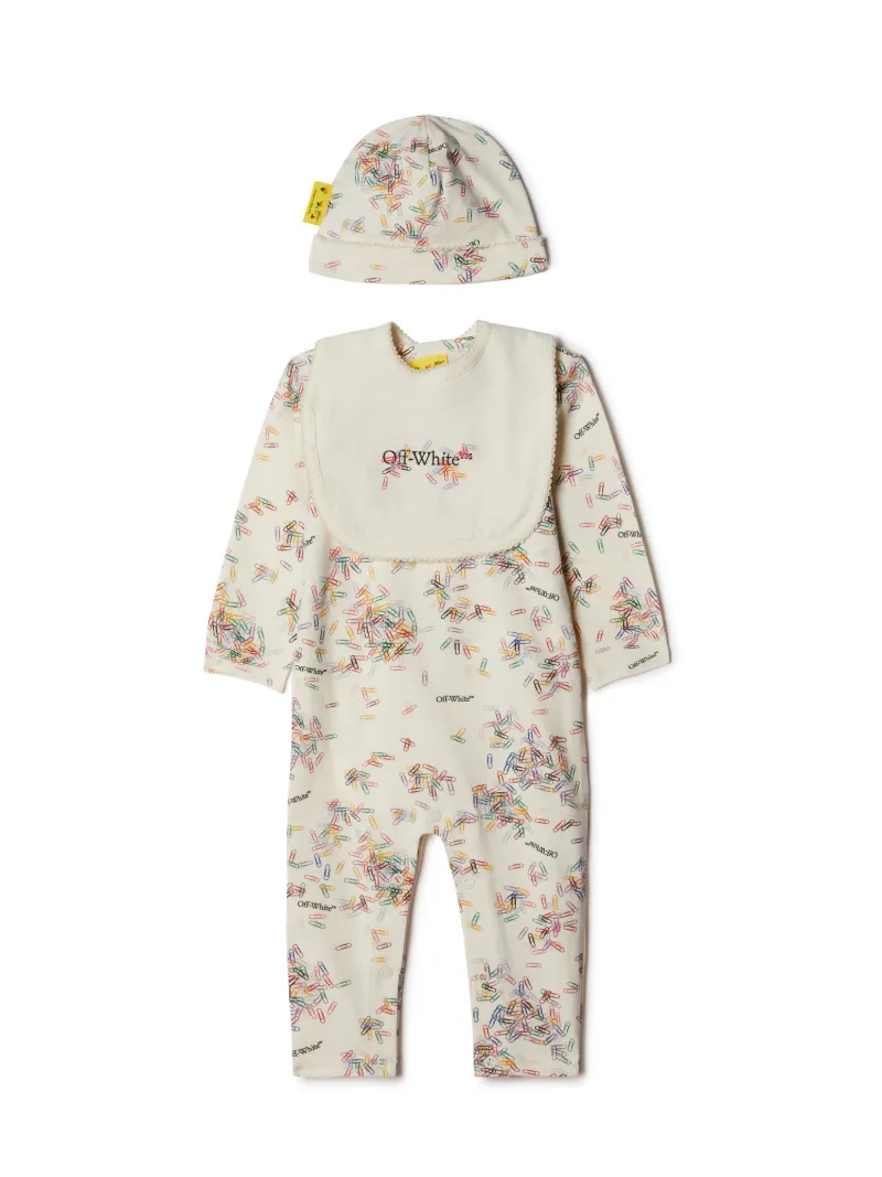 Set neonato con logo e graffette
