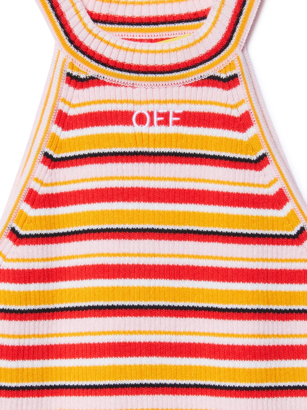 STAMP RIBBED KNIT DRESS