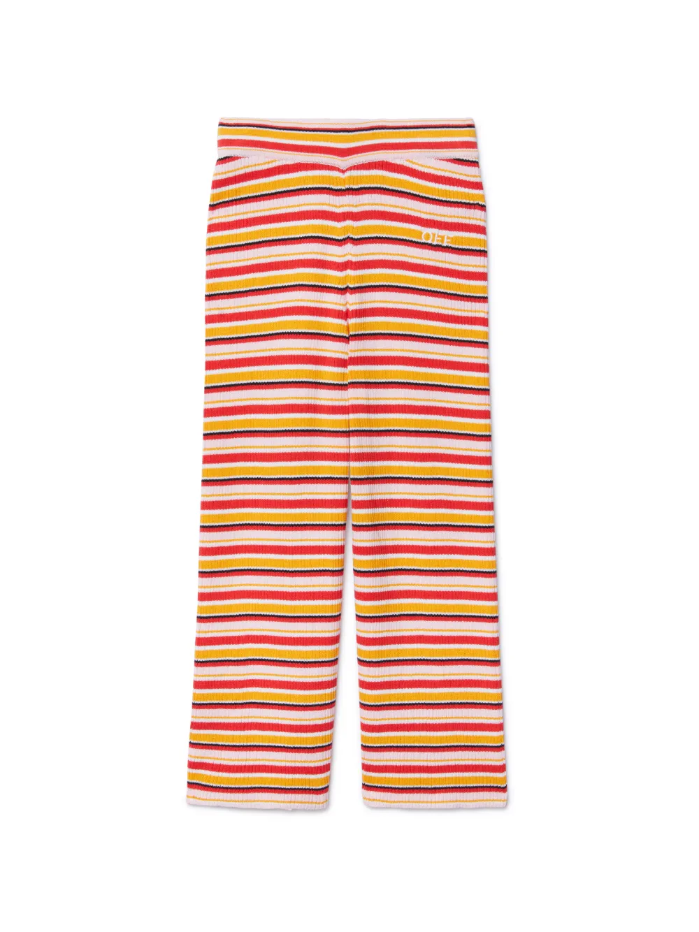 STAMP RIBBED KNIT PANTS