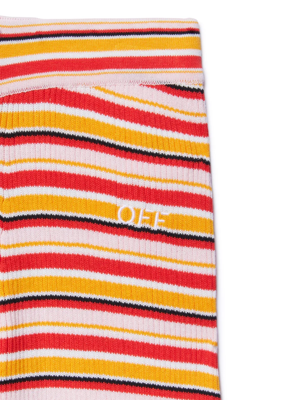 STAMP RIBBED KNIT PANTS