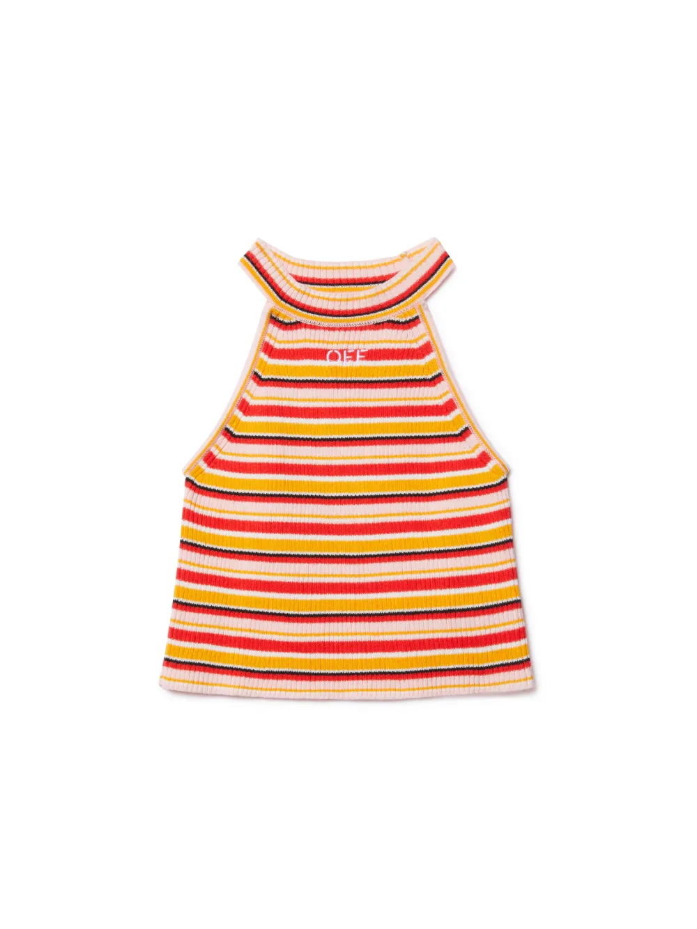 STAMP RIBBED KNIT TOP