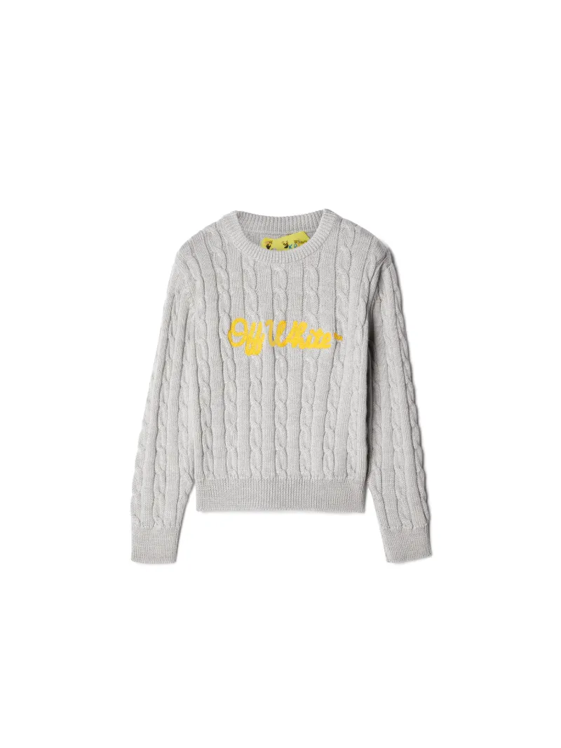 Strickpullover mit Off Schriftzug