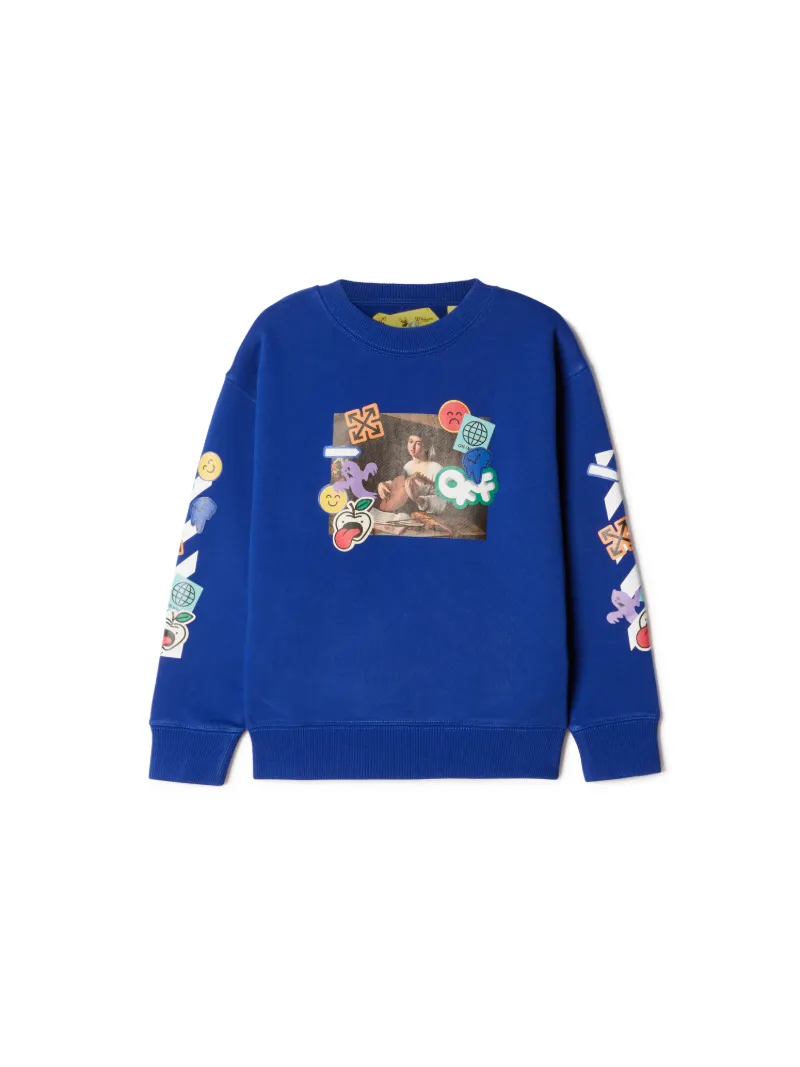 Sweatshirt mit Rundhalsausschnitt mit Aufruck