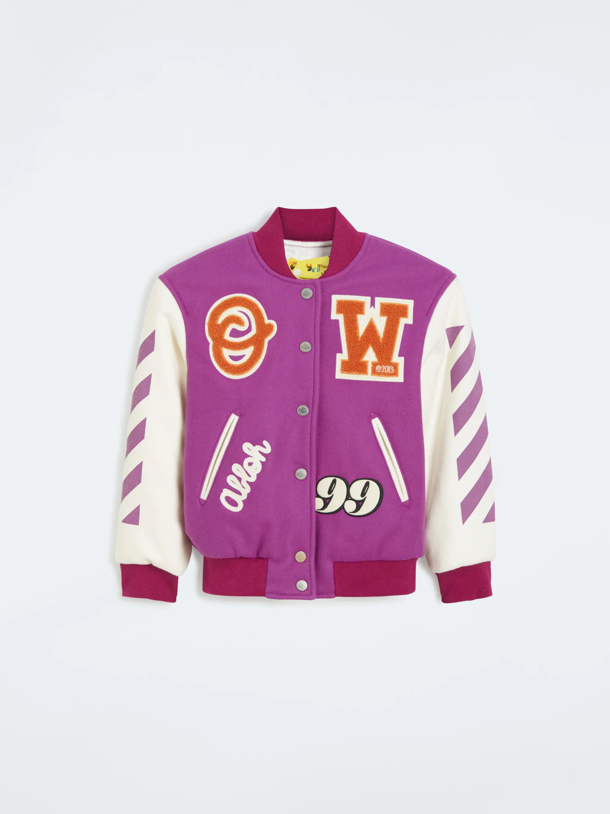 off white letterman jacket
