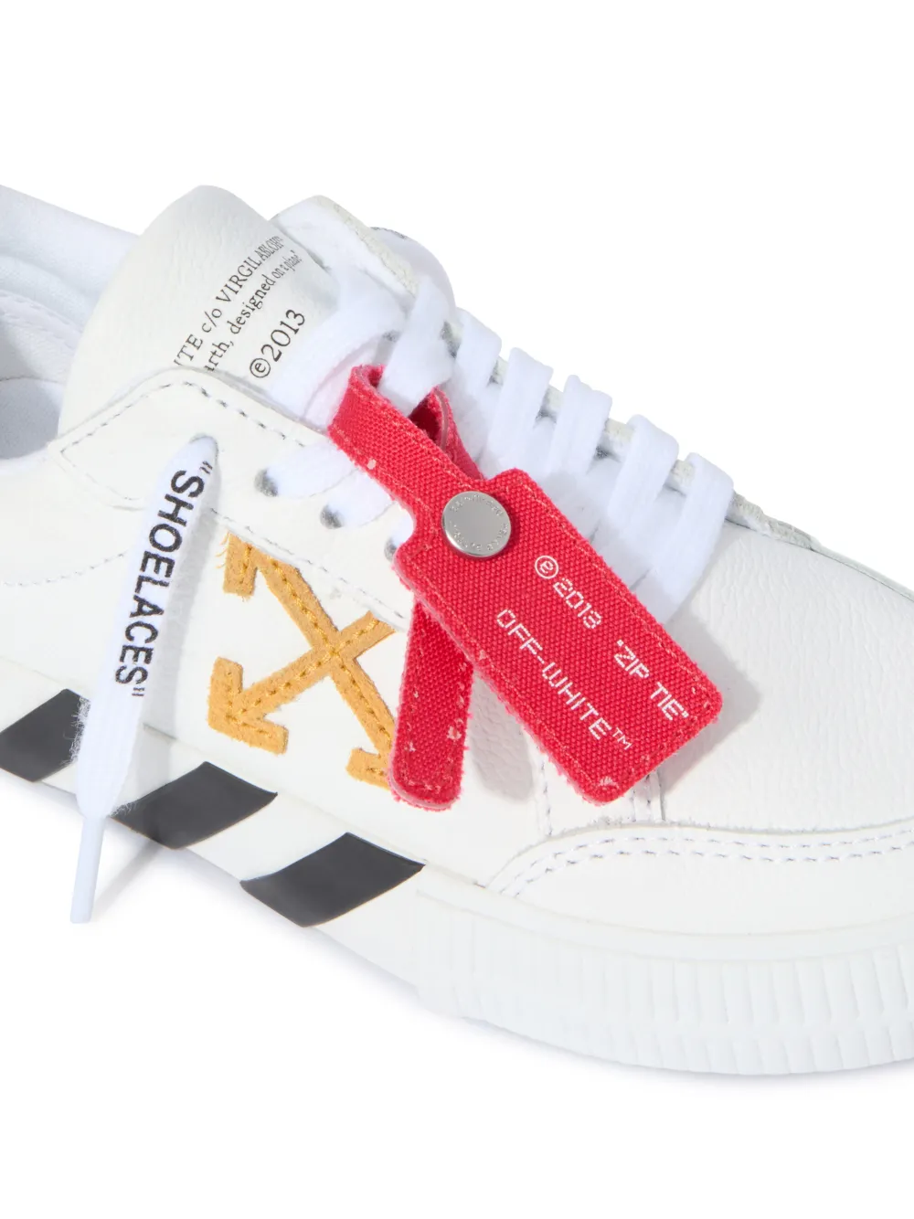 VULCANIZED LEATHER WHITE/OCHER YELLOW