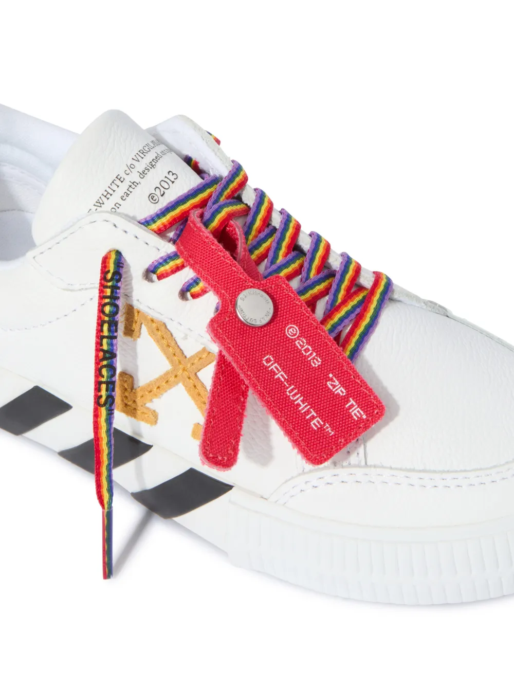 VULCANIZED LEATHER WHITE/OCHER YELLOW