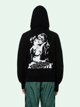 Off white kissing hoodie sale