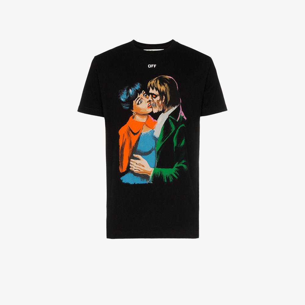 Off white kiss graphic print cotton t shirt china