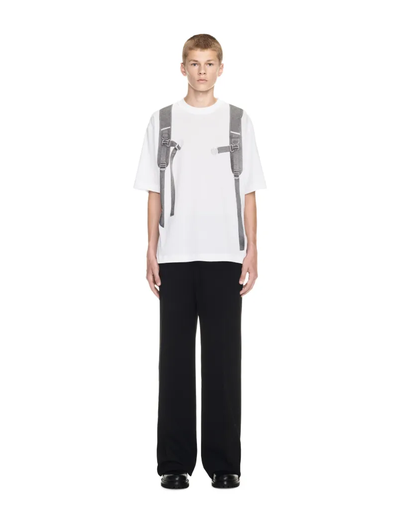 Kurzärmeliges Skate-T-Shirt mit Rucksack-Print