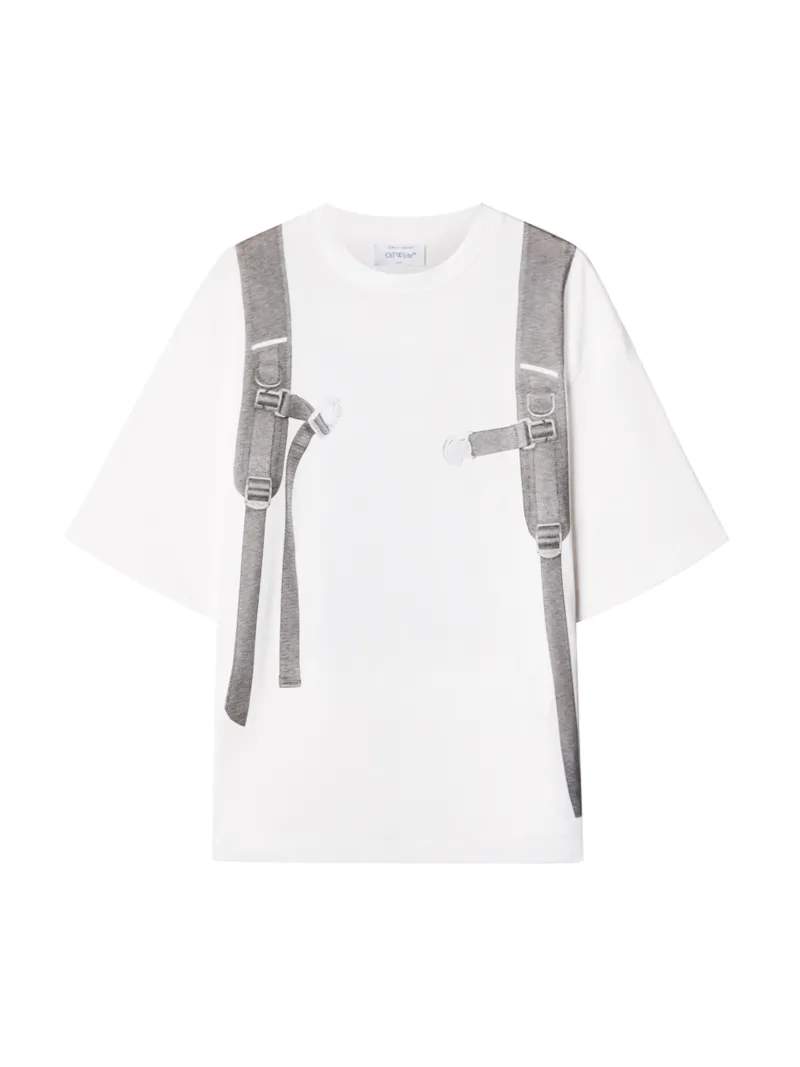 Kurzärmeliges Skate-T-Shirt mit Rucksack-Print