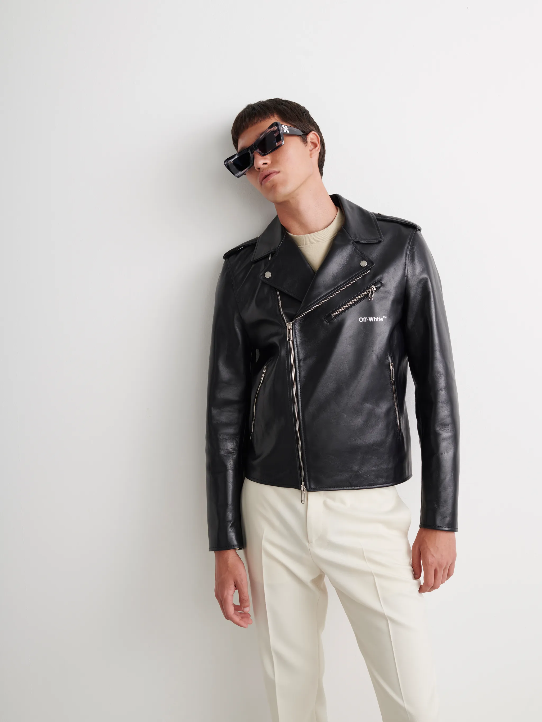 off white leather jacket men