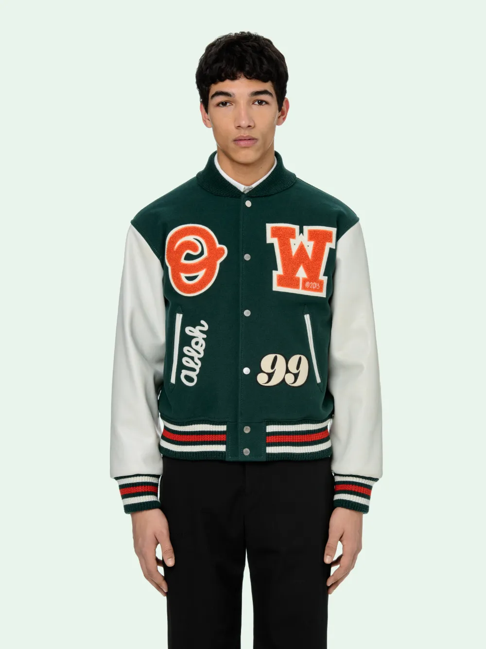 off white gradient varsity