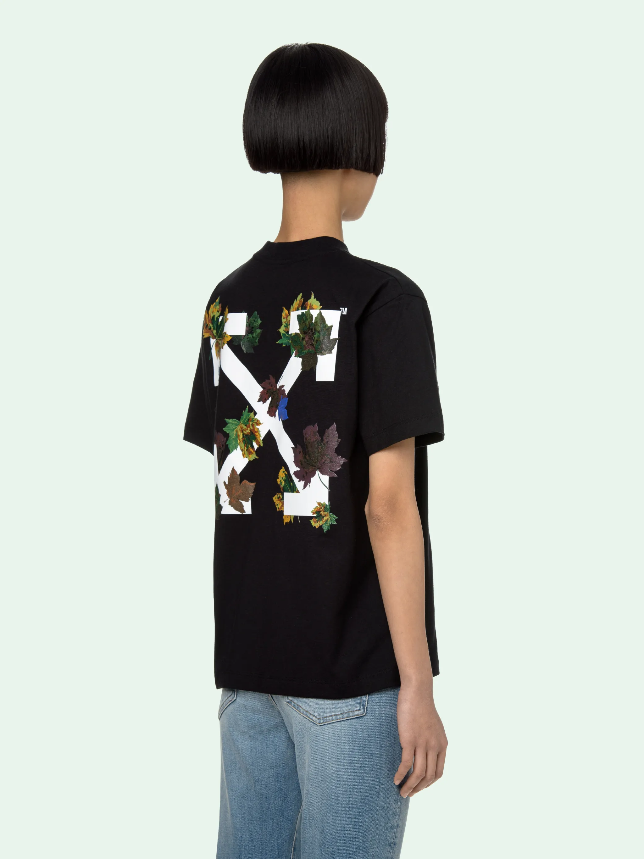 off white leaf tee