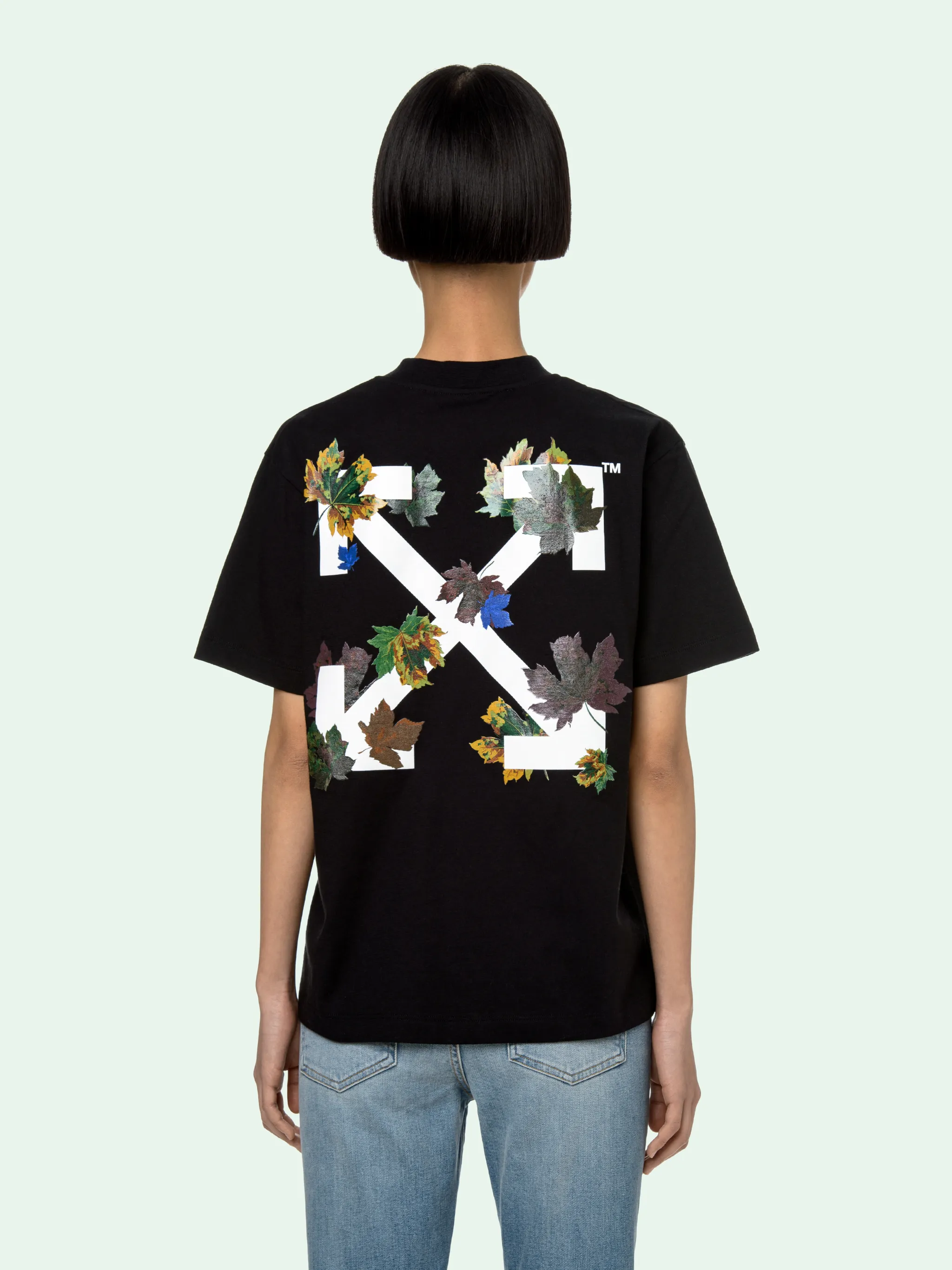 off white leaf tee
