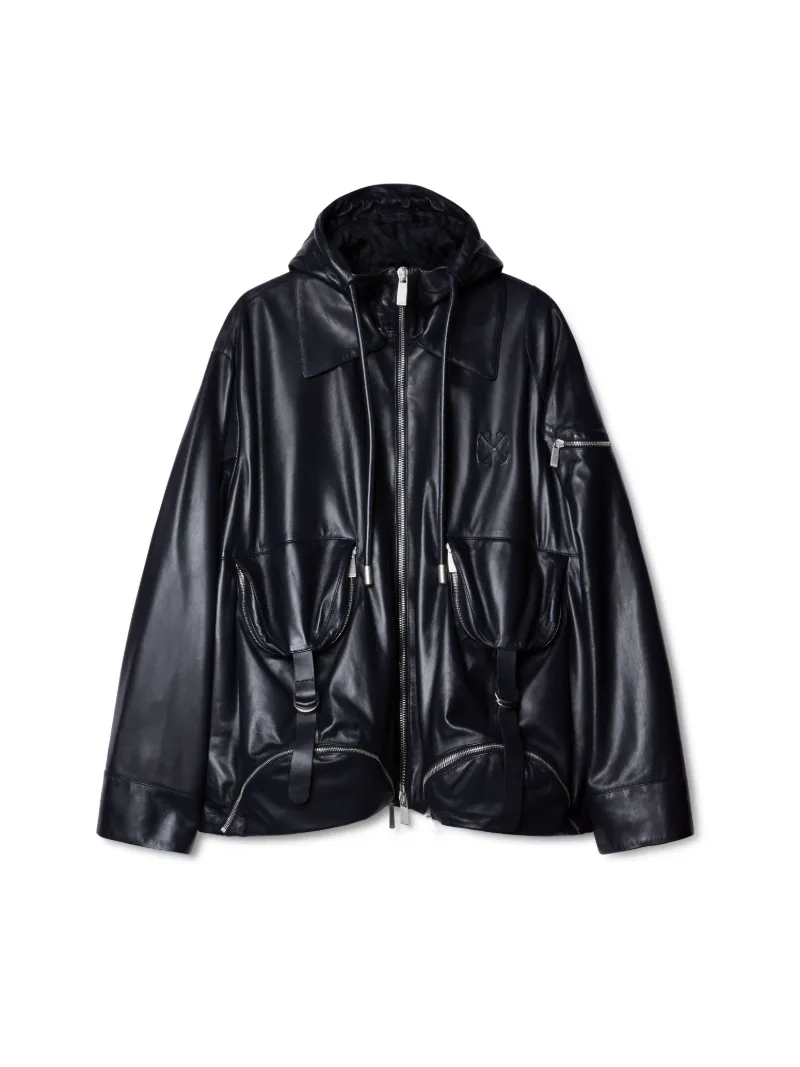 Lederjacke mit Reißverschluss