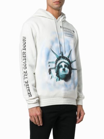 Off white hoodie shop statue of liberty