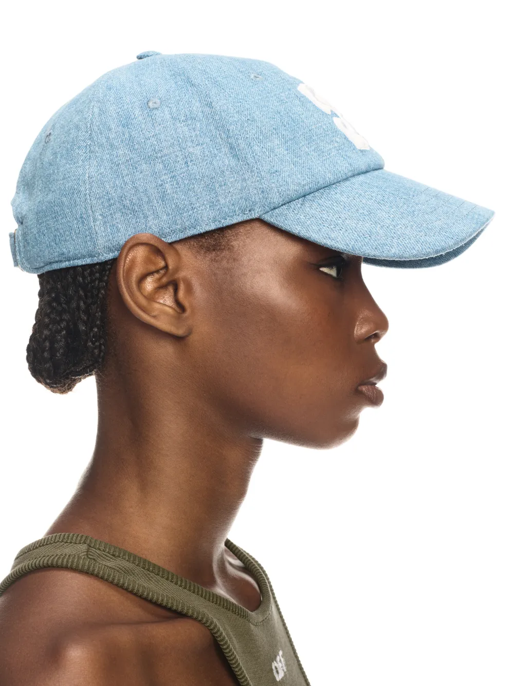 LIGHT BLUE DENIM ARROW BASEBALL CAP
