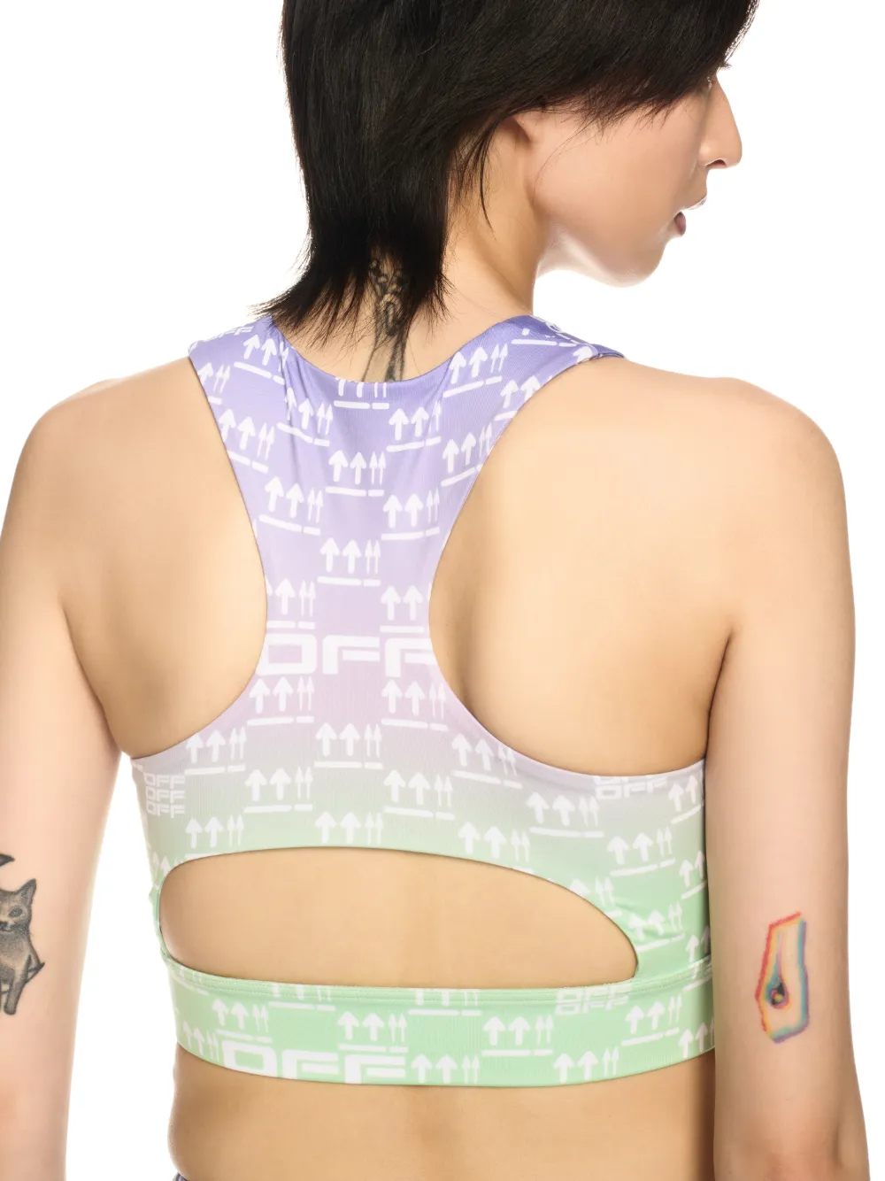 LILA/GRÜN DOPPEL-PFEIL CUT-OUT BH