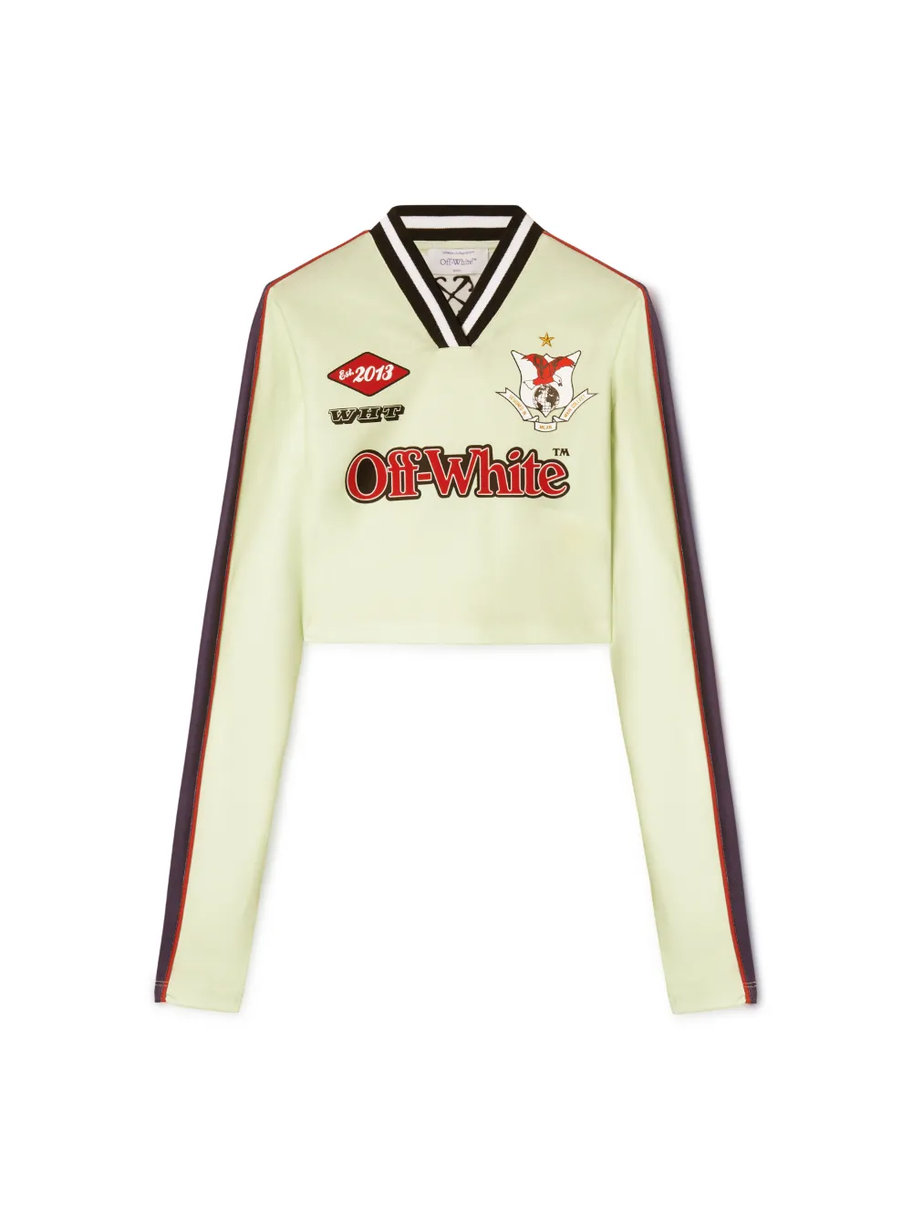 LIME/RED LONG-SLEEVED SOCCER T-SHIRT