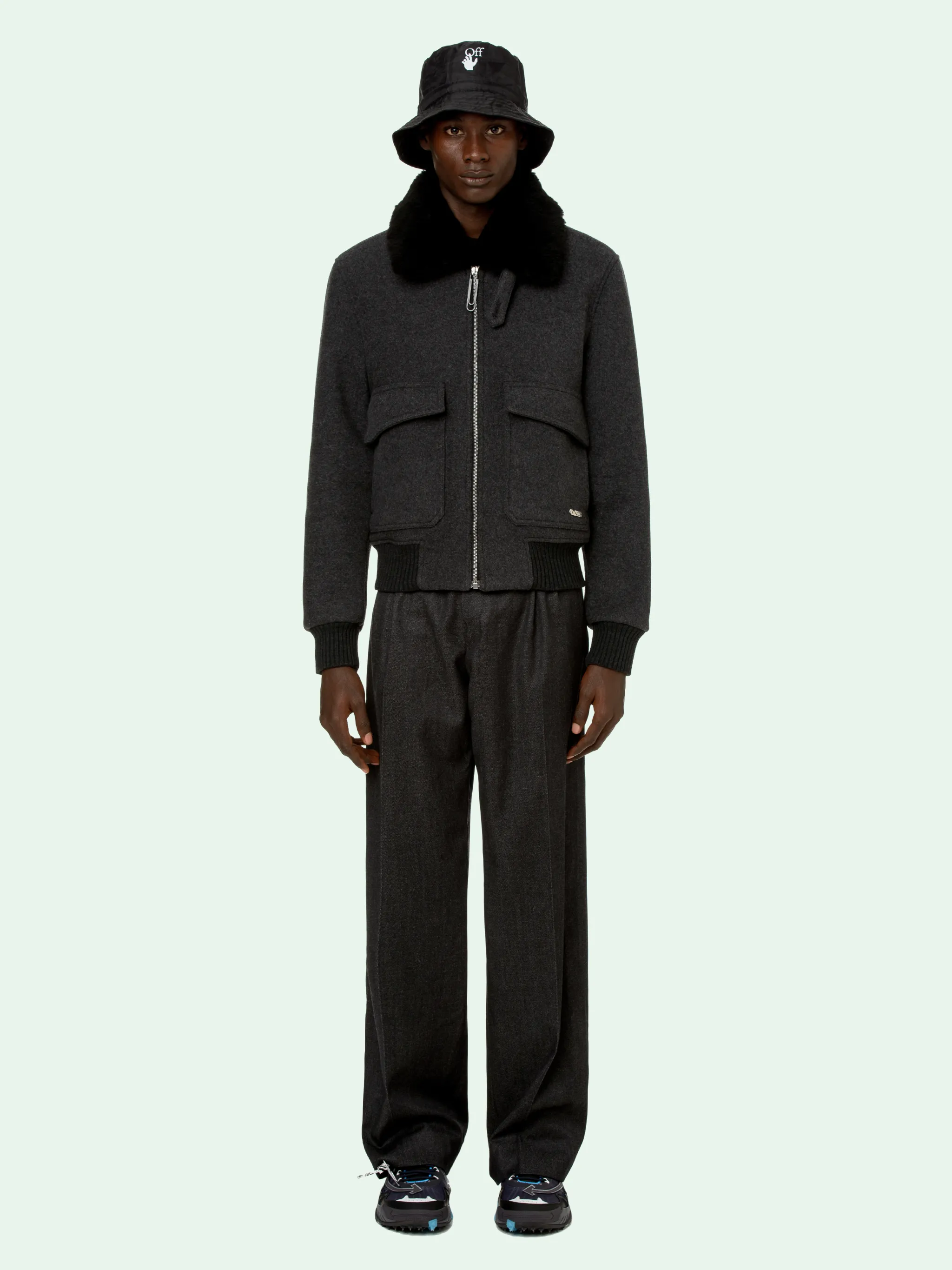 off white aviator jacket