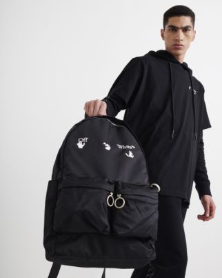 Off-White - Unfinished Logo-Print Shell Backpack - Black Off-White