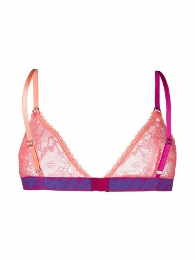 Logo Band Lace Bra