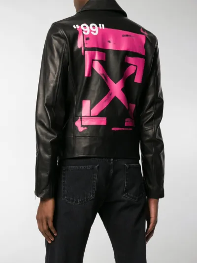 off white motorcycle jacket