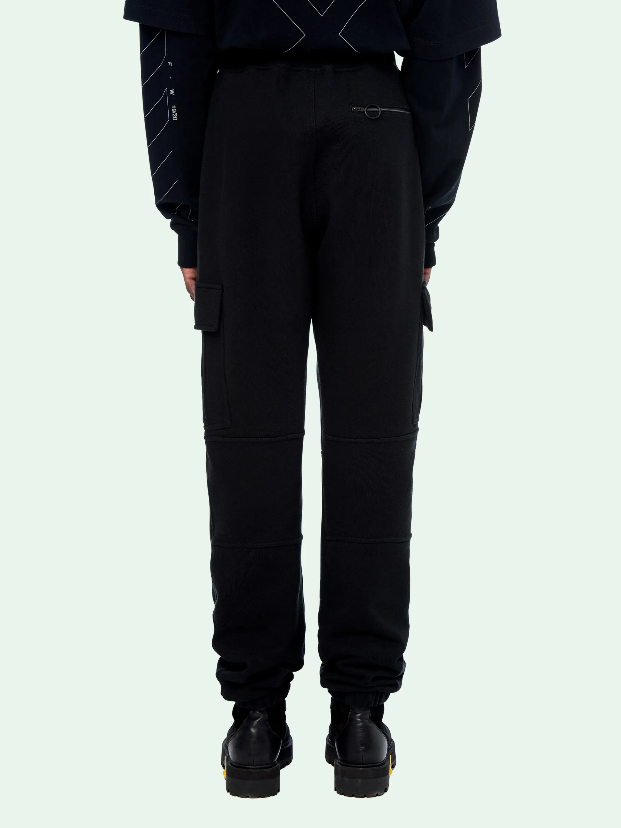black cargo sweatpants