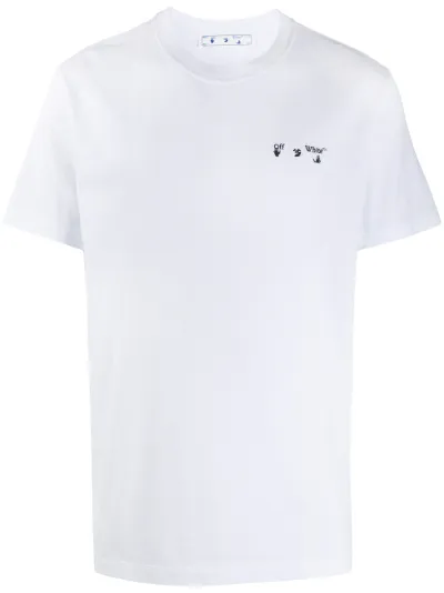 off white embroidered logo t shirt