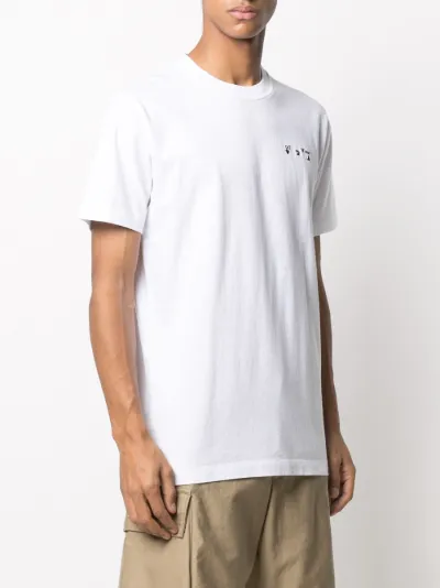 off white embroidered logo t shirt