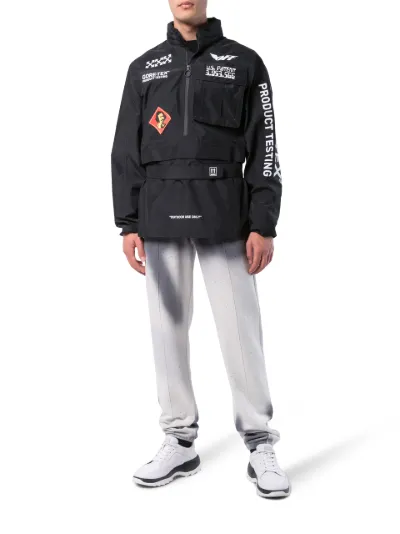 Off-White logo embroidered goretex anorak jacket | Eraldo.com US