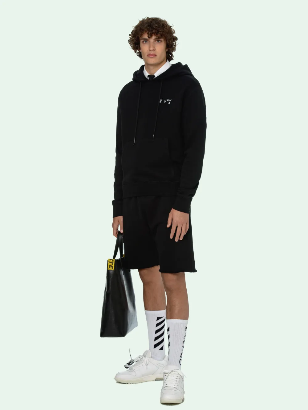 off white logo hoodie