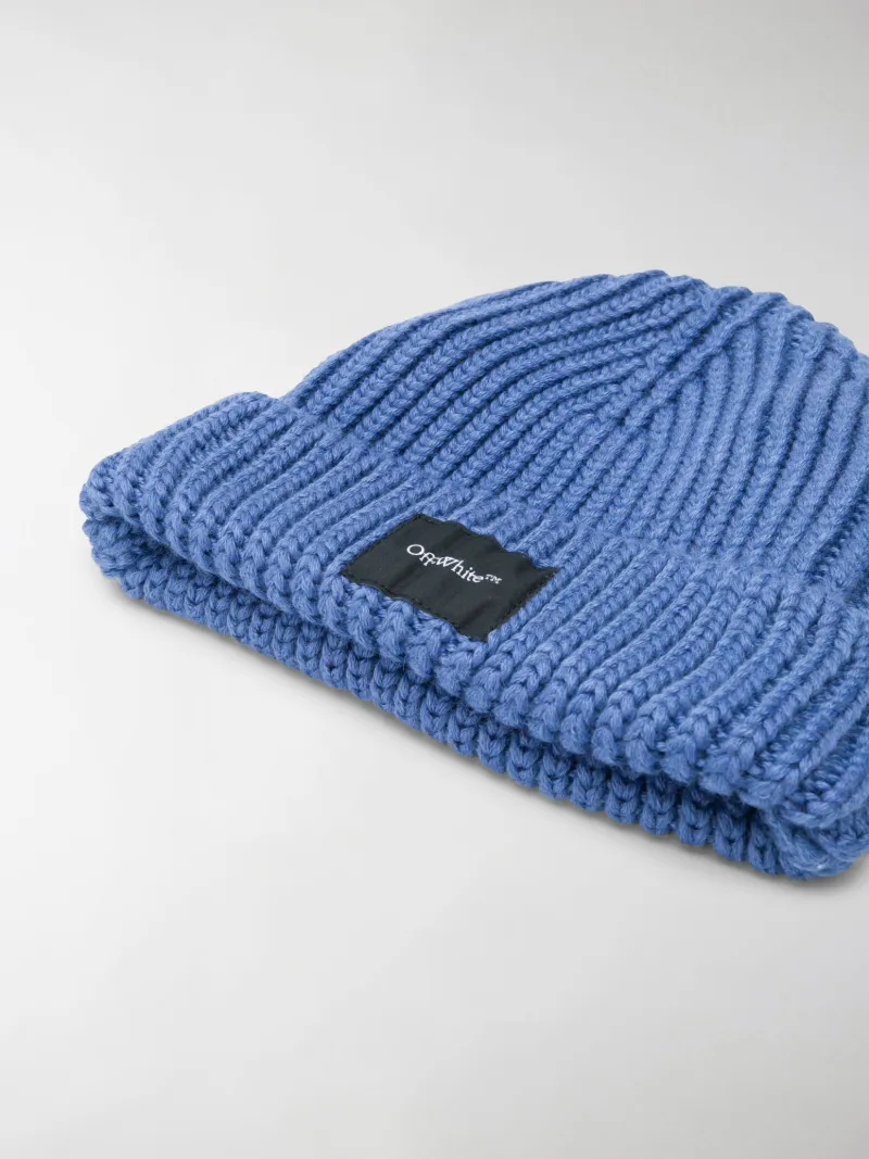 off white beanie blue