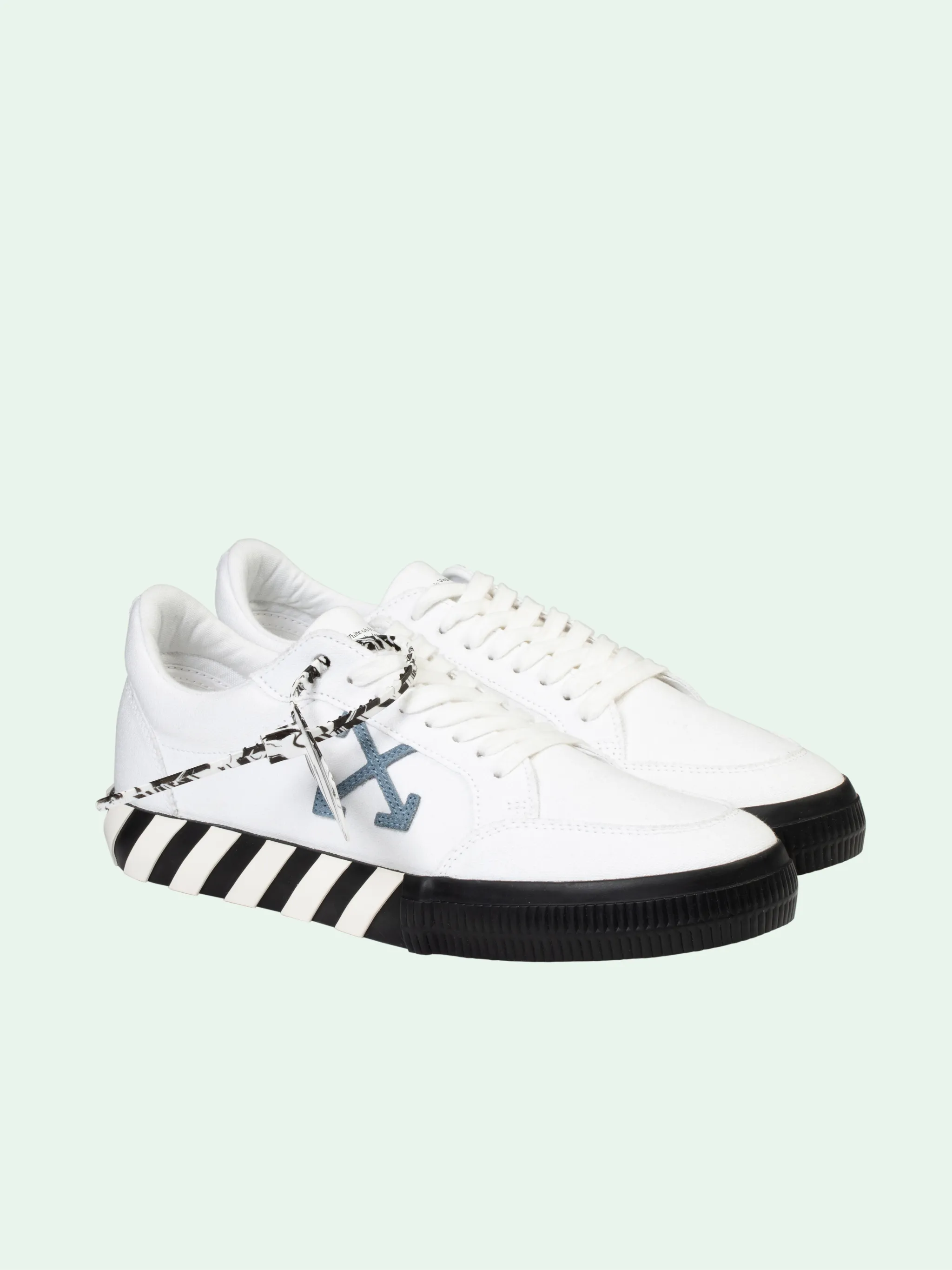 off white blue trainers