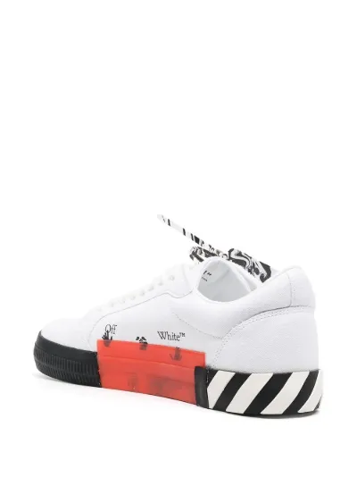 off white logo patch low top sneakers