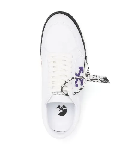 off white logo patch low top sneakers
