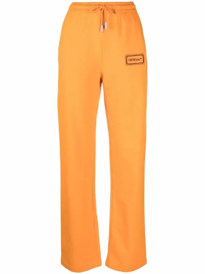 off white orange pants